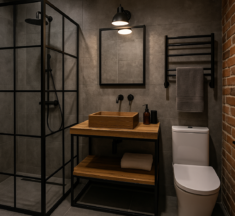 Jak urządzić małą łazienkę w stylu loft?